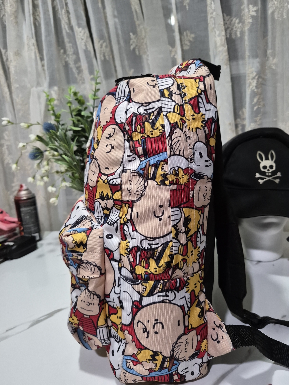 Peanuts Print Backpack - Beige/Multi - Picture 5 of 5